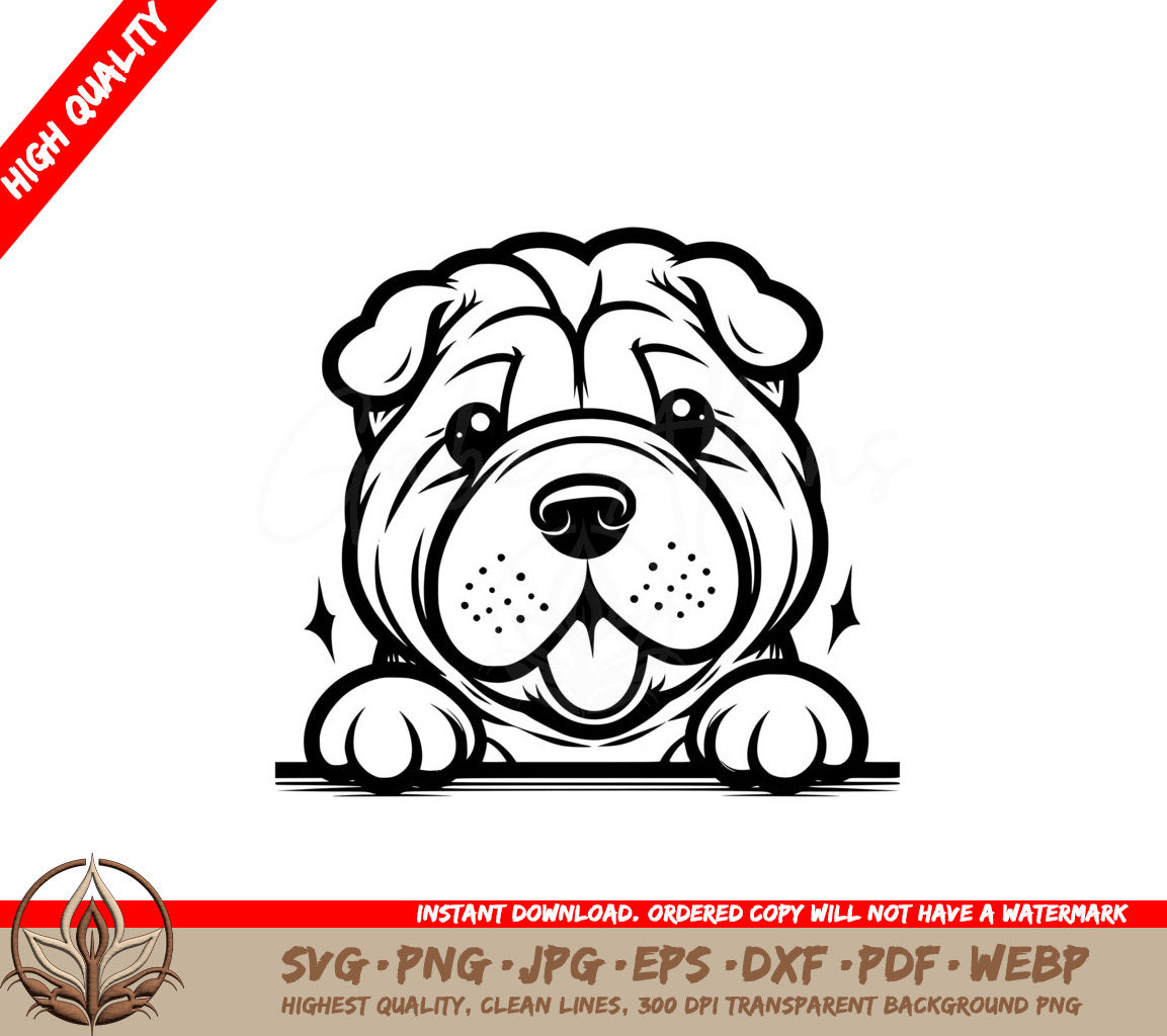 Shar Pei Pal SVG PNG JPG AI PDF DXF EPS and WebP - Digital Download