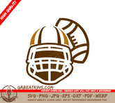 Football Helmet & Ball SVG SVG