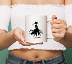 Woman in Long Dress SVG - Silhouette Art SVG