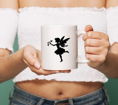 Fairy Silhouette SVG with Flower SVG