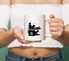 Castle Silhouette with Tree SVG SVG