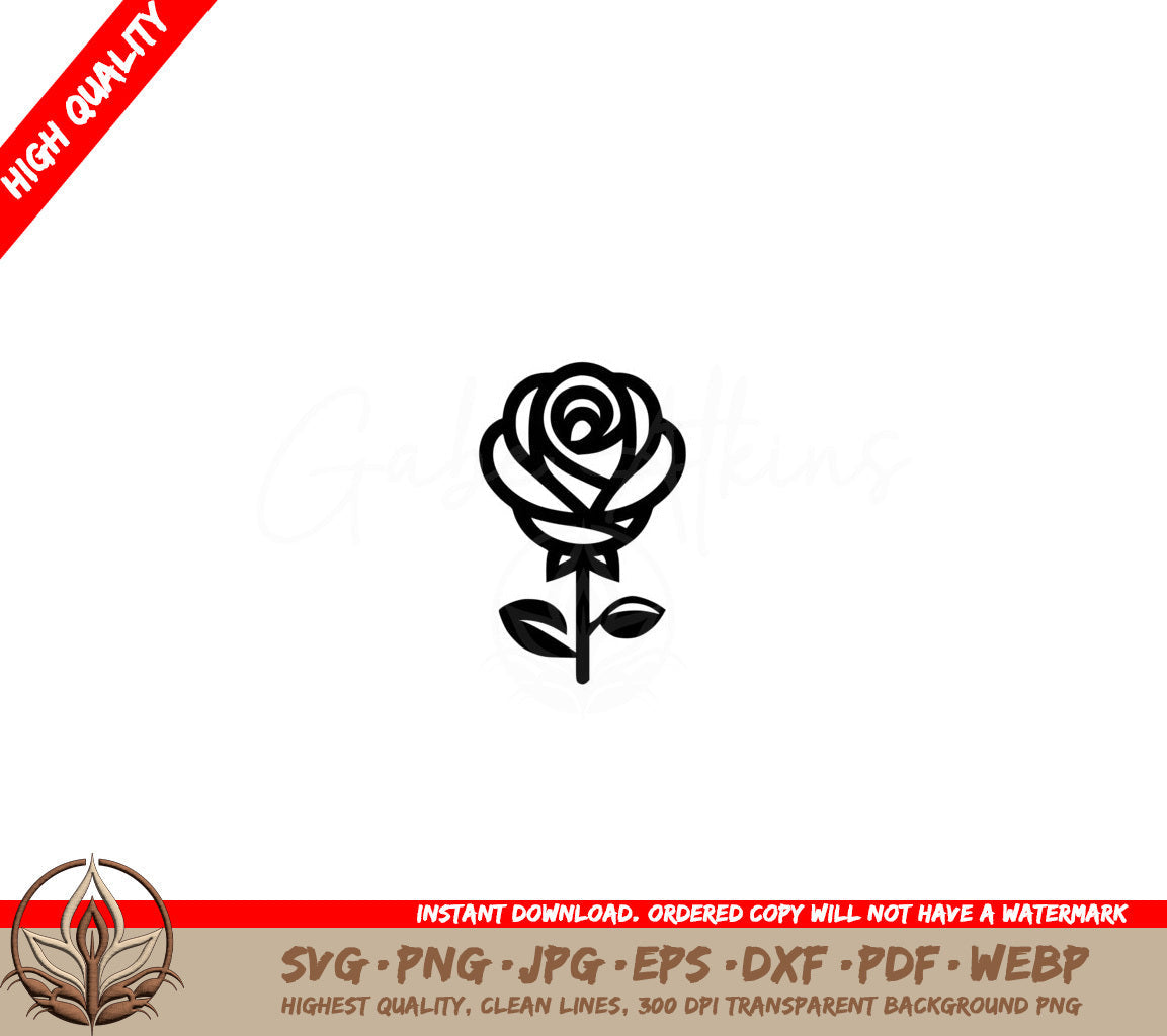 Simple Bold Rose SVG