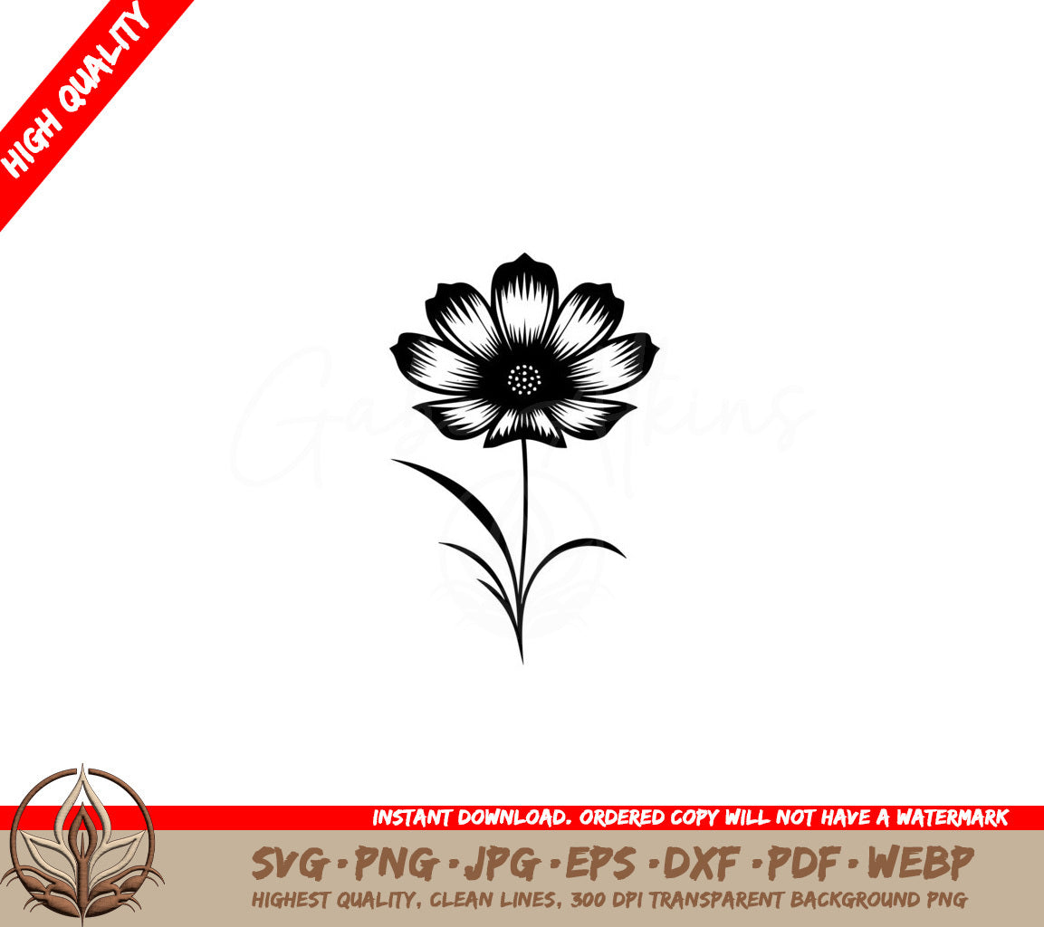 Simple Cosmos SVG Cut File Design Download