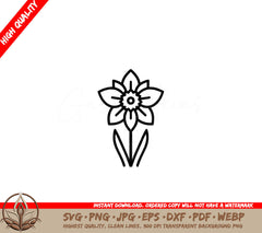 Simple Daffodil Delight SVG