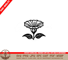 Simple Morning Glory SVG PNG JPG AI PDF DXF EPS WebP Digital Download