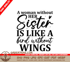 Sister Bird Without Wings SVG SVG