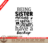 Sister Backup SVG Quote SVG