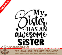 Awesome Sister SVG Quote SVG
