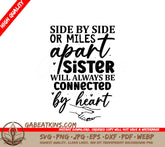 Sister Heart Connected SVG SVG