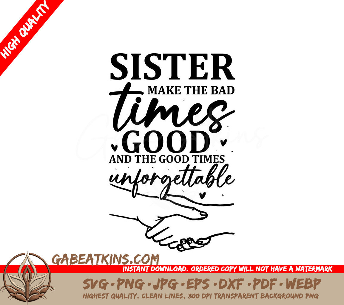 Sister Quotes SVG Design SVG