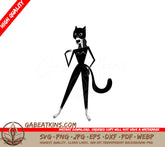 Retro Cat Skeleton Halloween SVG -  Mask Costume SVG
