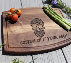 Skull with Flower Design SVG - Vector Silhouette SVG