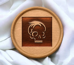 Skull Mohawk SVG - Minimalist Flat Design SVG