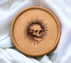 Skull Mohawk SVG - Radiant Spikes Illustration SVG