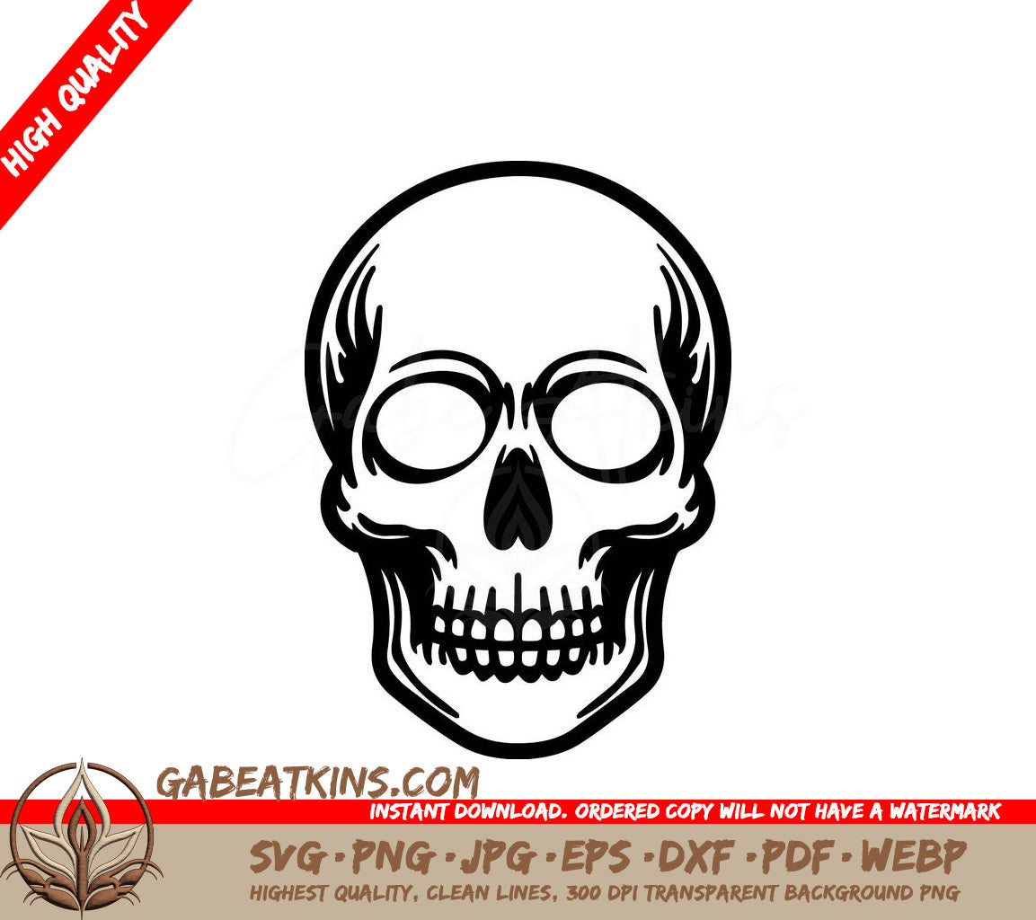 Skull with Teeth SVG - Mask Design SVG
