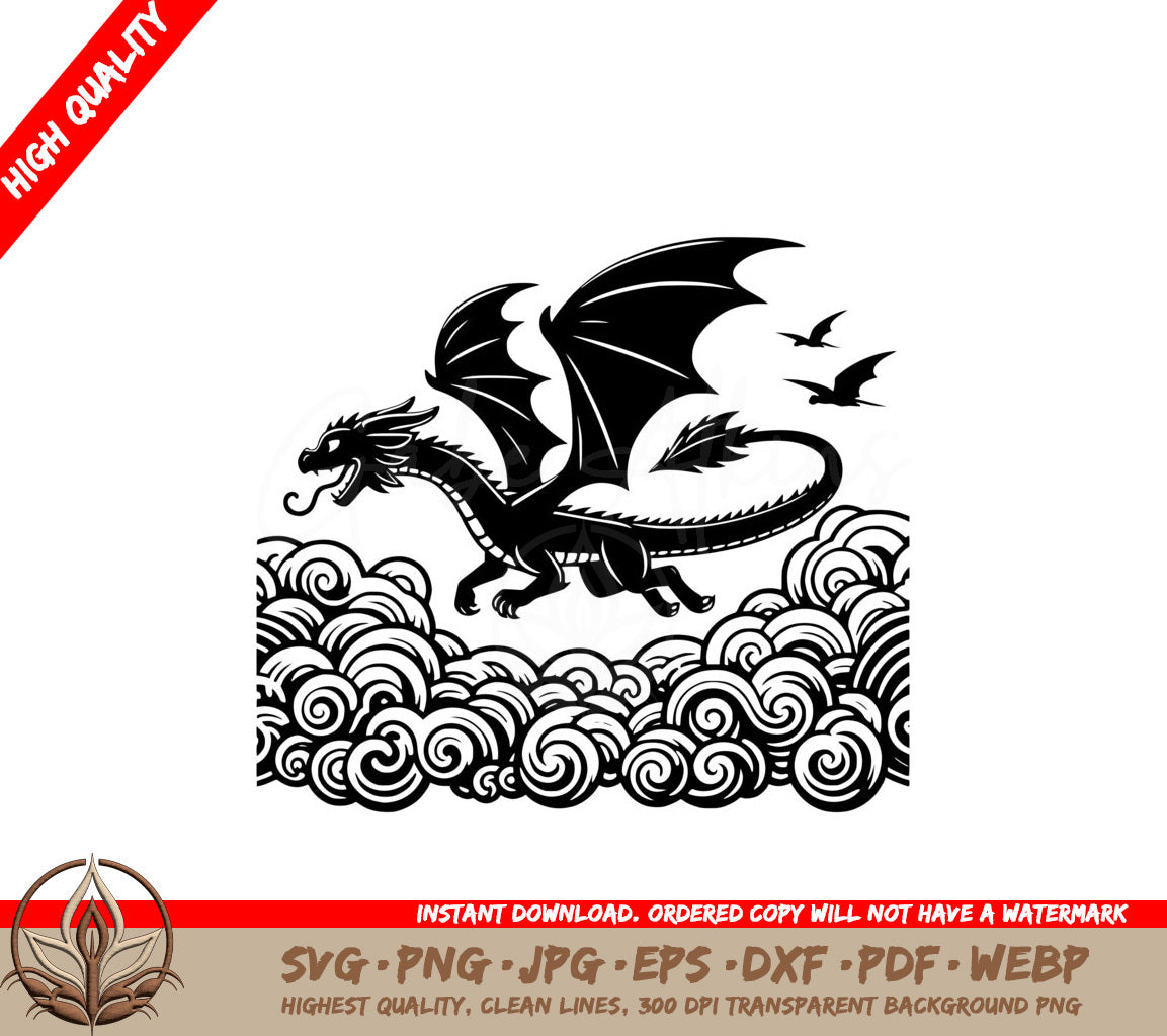 Sky-high Dragon Dance SVG PNG JPG AI PDF DXF EPS WebP