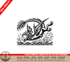 Skybound Sea Dragon SVG