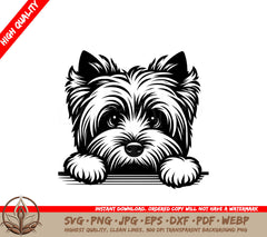 Skye Terrier Peek SVG PNG JPG AI PDF DXF EPS WebP Digital Download