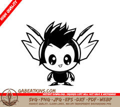 Black Aphid Bird Wings SVG - Sleek & Bold Vector Design SVG