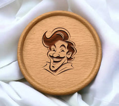 Smiling Aladdin Mustache Man - SVG Vector Illustration SVG