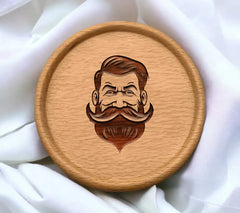 Smiling Bluebeard Man with Beard and Mustache SVG SVG