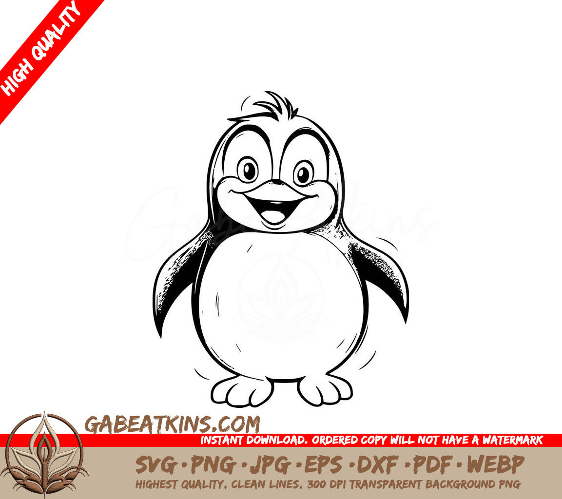 A Smiling Penguin SVG - Smiling Penguin SVG