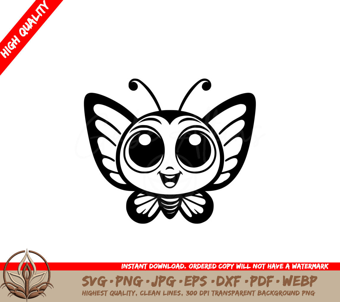Smiling Winged Friend SVG Cut File Download