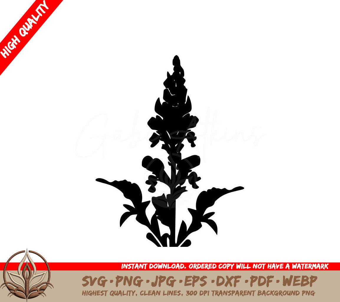 Snapdragon Plant Digital Design File in Multiple Formats