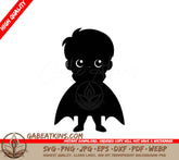 ##  Silly & Stealthy Boy Bat Cape SVG Silhouette SVG