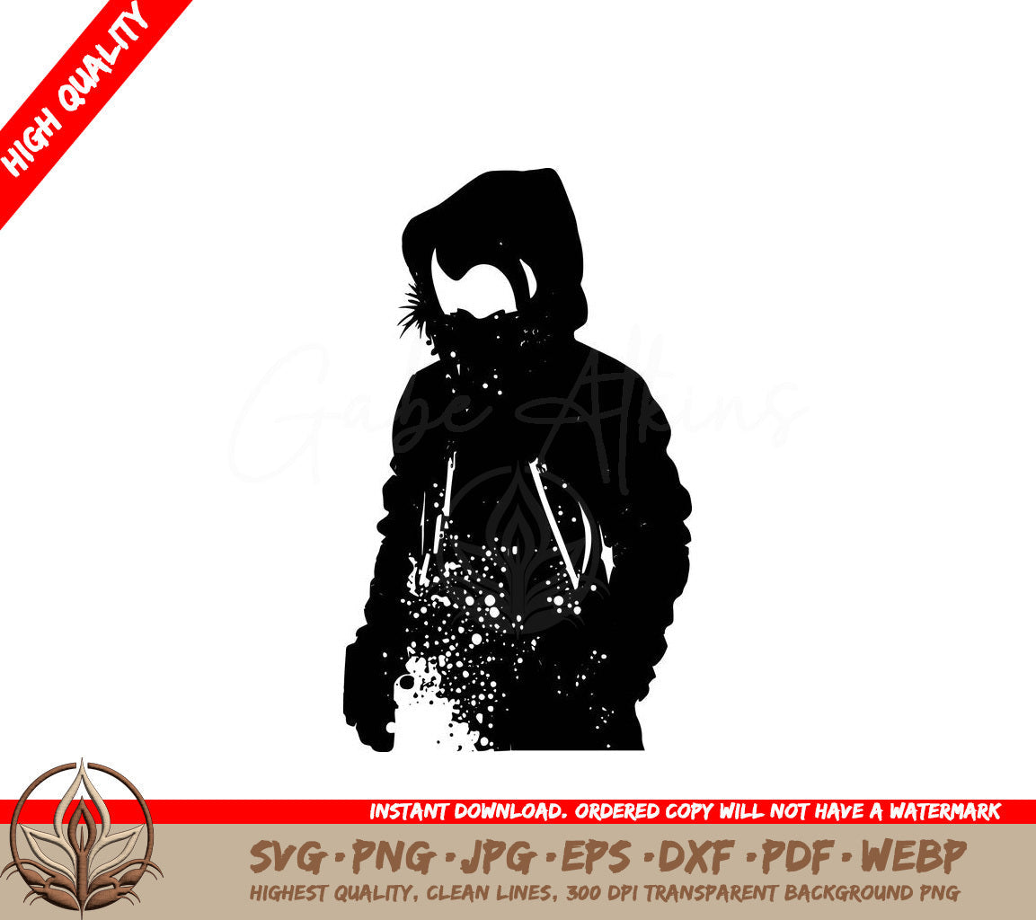 Snowboarding Jacket Digital Design File (SVG, PNG, JPG, AI, PDF, DXF, EPS, WebP)