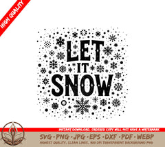 Snowflake Serenity: A Digital Design File in Multiple Formats