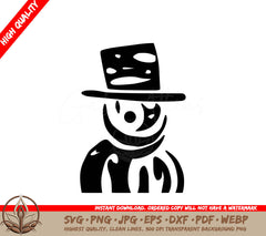 Snowman Expression Digital Design File (SVG, PNG, JPG, AI, PDF, DXF, EPS, WebP)