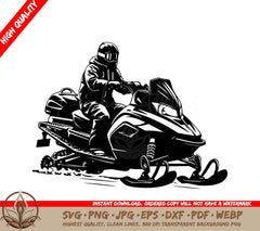 Snowmobile Adventure - Digital Design Cut File (SVG, PNG, JPG, AI, PDF, DXF, EPS, WebP)