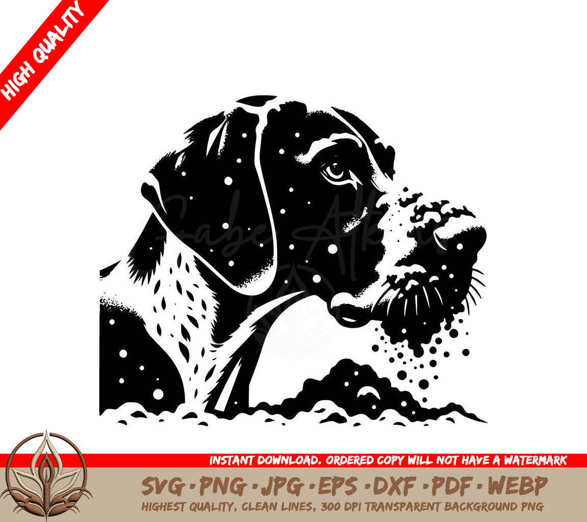 Snowy Nose Mystery Digital Design File (SVG, PNG, JPG, AI, PDF, DXF, EPS, WebP)