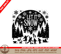 Snowy Playtime: Digital Design File (SVG, PNG, JPG, AI, PDF, DXF, EPS, WebP)