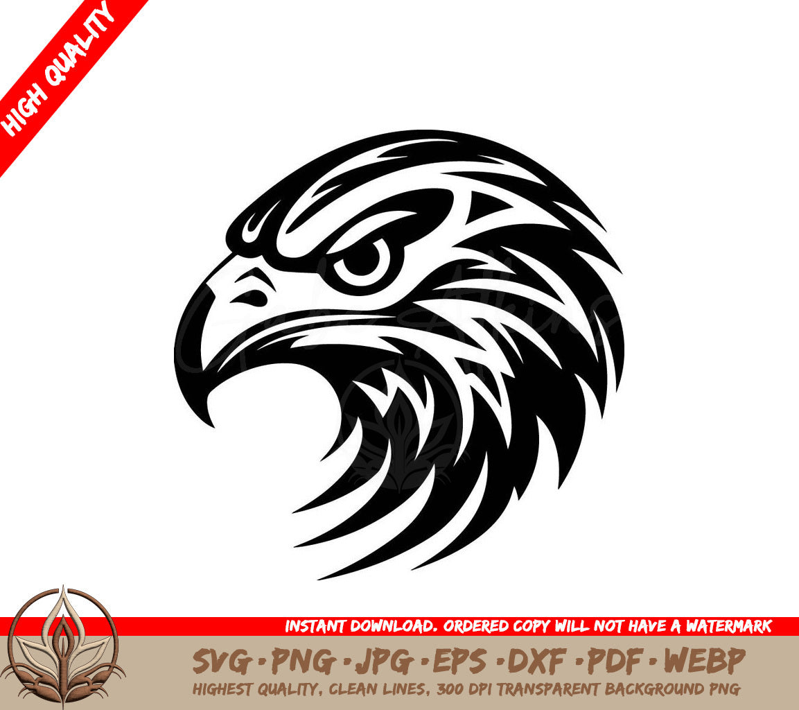 Soaring Guardian Eagle Vector Badge Talon Emblem Black Eagle Mark SVG