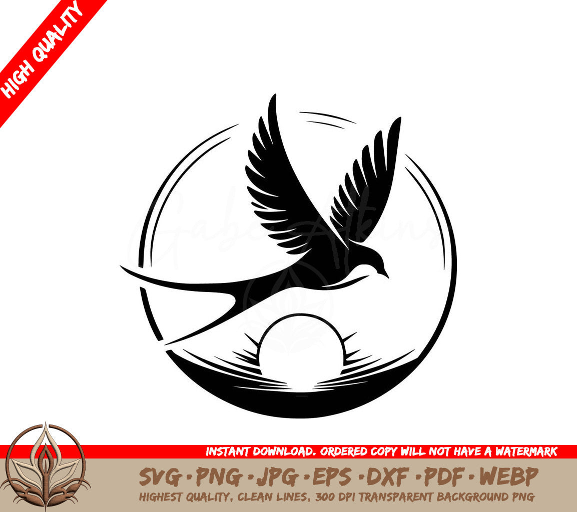 Soaring Phoenix: Multi-Format Digital Design File (SVG, PNG, JPG, AI, PDF, DXF, EPS, WebP)