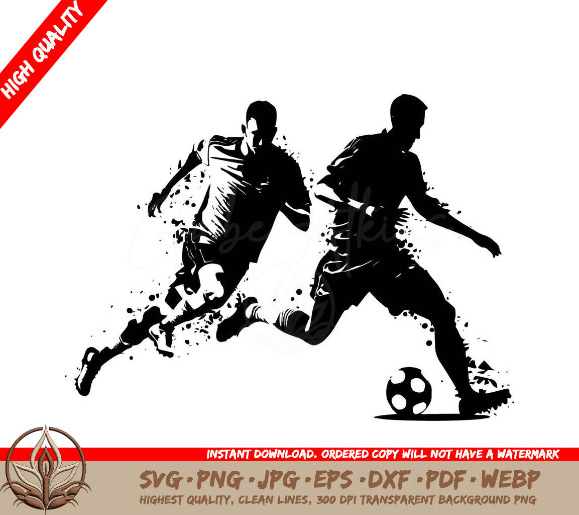 Soccer Defense - Digital Design in Multiple File Formats (SVG, PNG, JPG, AI, PDF, DXF, EPS, WebP)