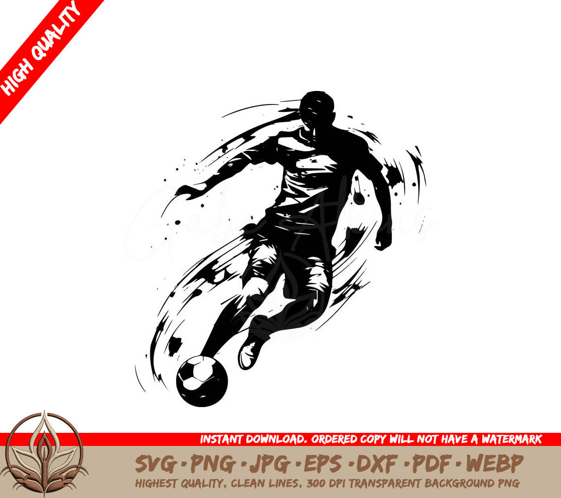 Soccer Kickoff Digital Design in Multiple File Formats (SVG, PNG, JPG, AI, PDF, DXF, EPS, WebP)