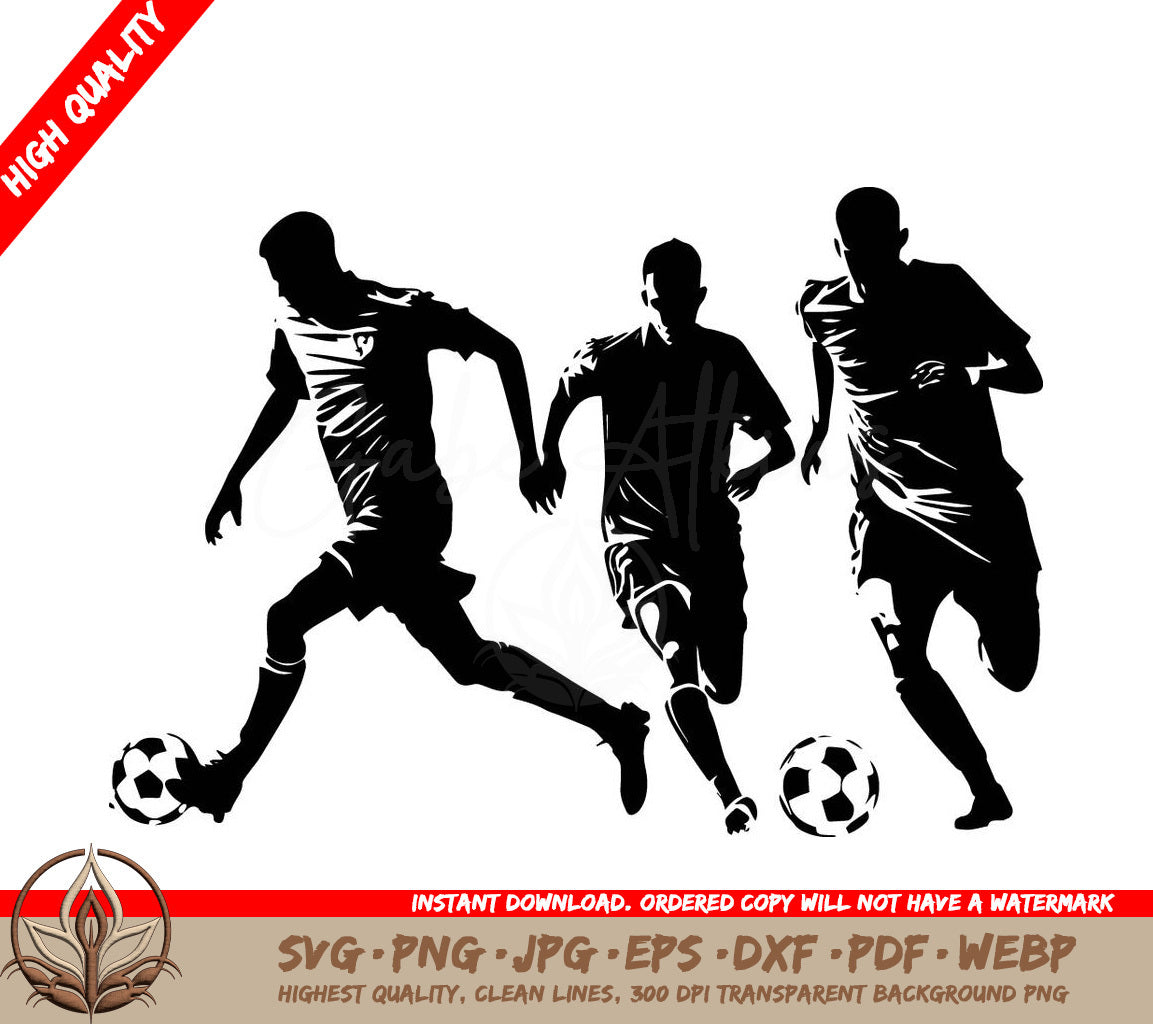 Soccer Practice Digital Design File for Crafters (SVG, PNG, JPG, AI, PDF, DXF, EPS, WebP)