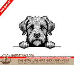 Soft Coated Wheaten Terrier Wall Peeking SVG SVG