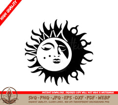 Solar Glow: Multi-Format Digital Design File (SVG, PNG, JPG, AI, PDF, DXF, EPS, WebP)