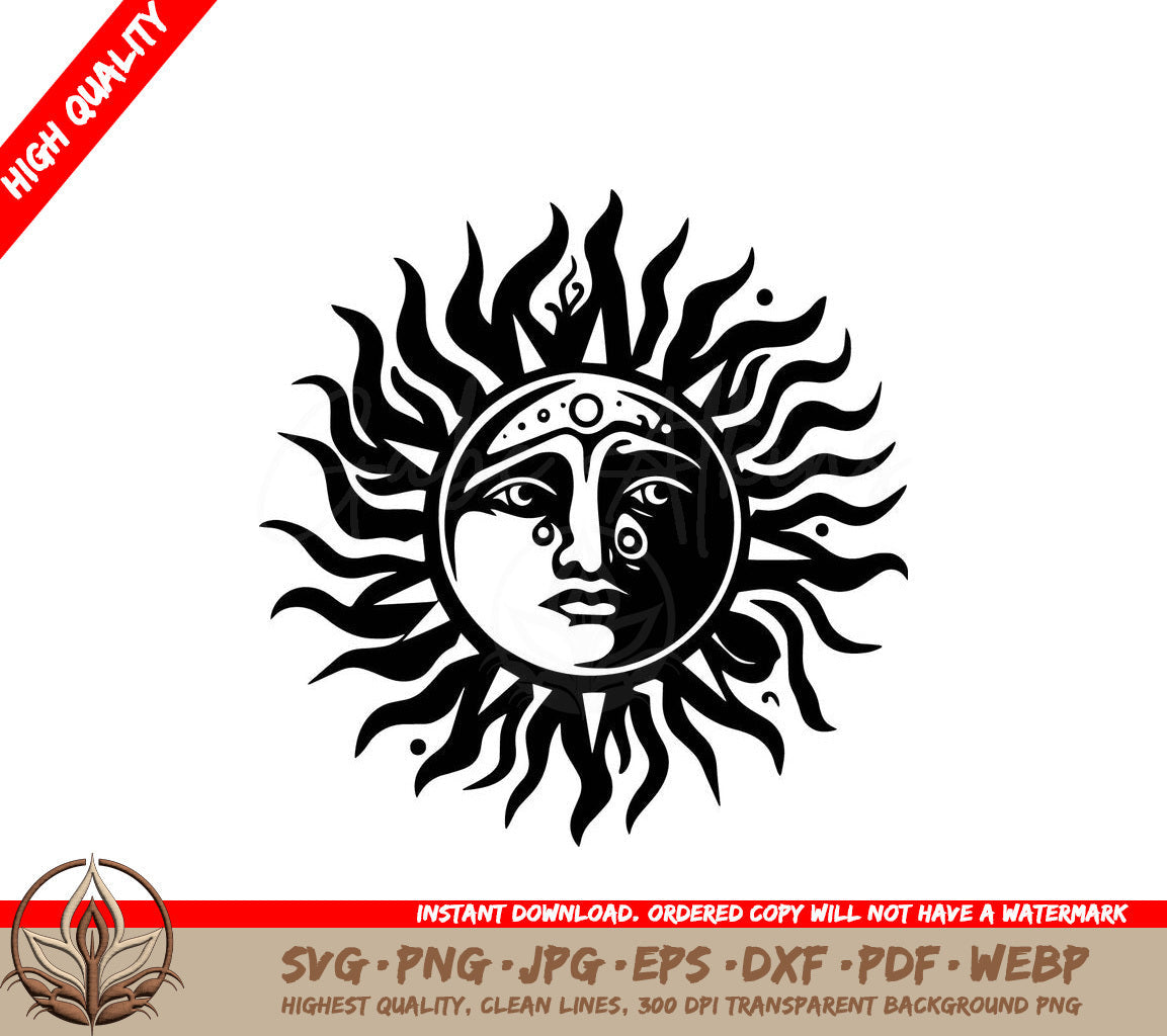 Solar Majesty Digital Design in SVG, PNG, JPG, AI, PDF, DXF, EPS and WebP Formats
