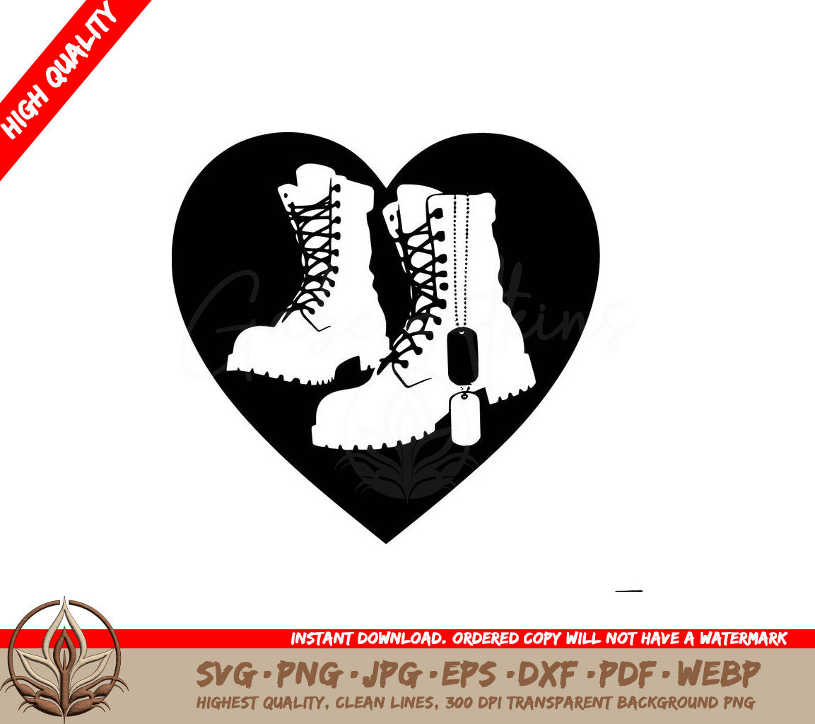 Soldier Love Digital Design File in SVG, PNG, JPG, AI, PDF, DXF, EPS and WebP Formats