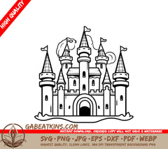 Castle with Flags SVG - Songs of the Seasons SVG