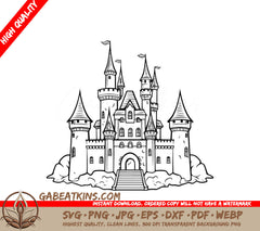 Castle with Stairs SVG - Songs of the Sky SVG