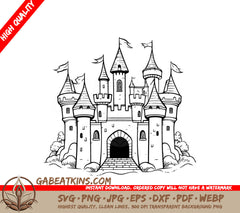 Castle with Flags Flying SVG - Songs of the Stars Melody SVG