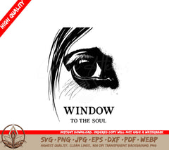 Soulful Gaze Digital Art File (SVG, PNG, JPG, AI, PDF, DXF, EPS, WebP)