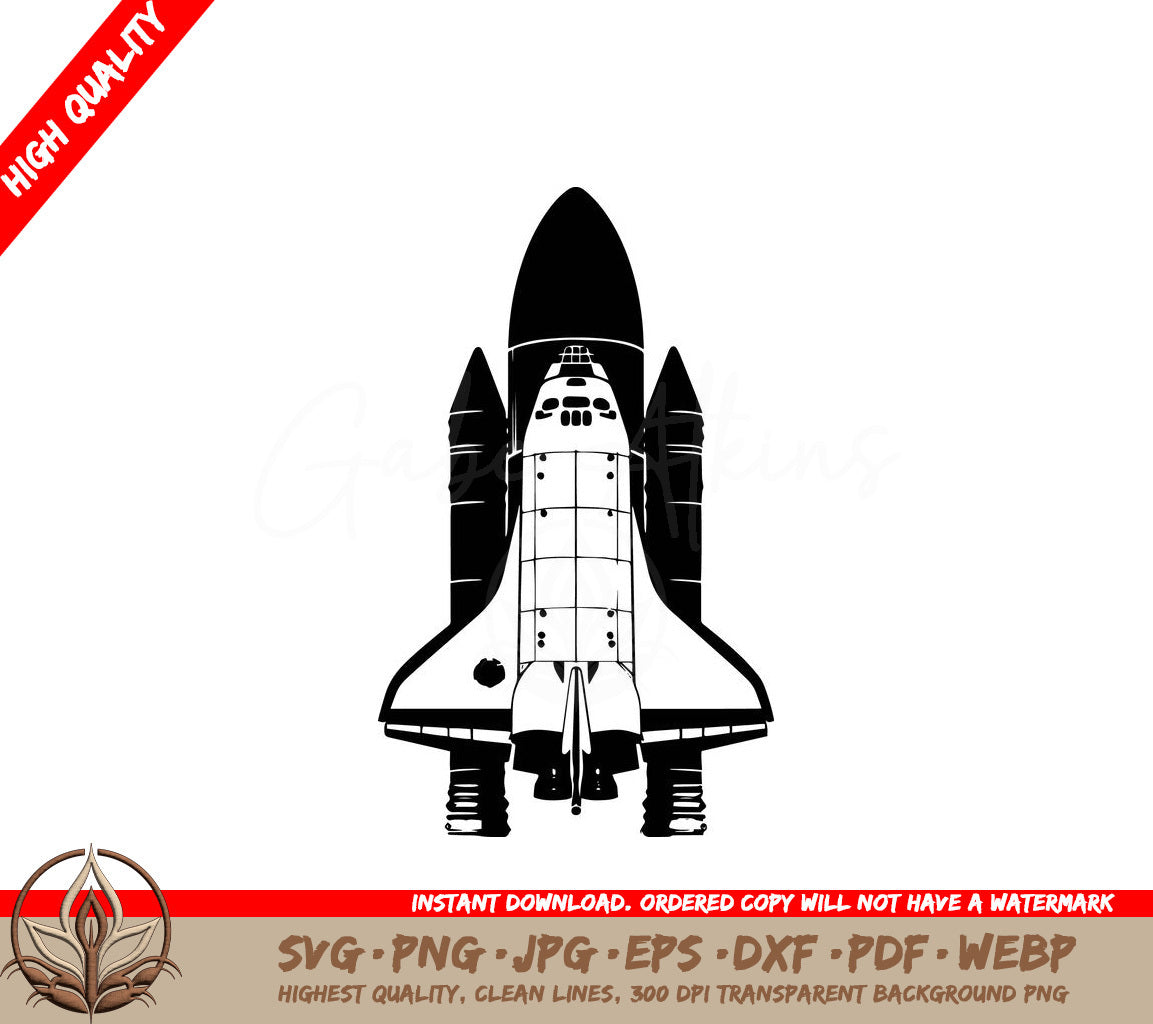Spacecraft with Boosters Digital Design in Multiple File Formats