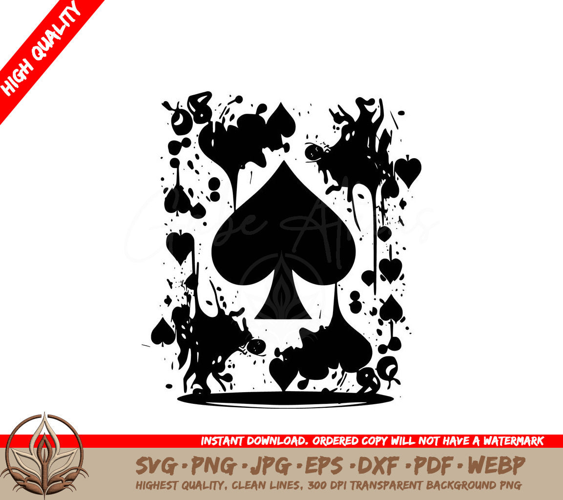 Spade Abstract - Digital Download in Multiple File Formats (SVG, PNG, JPG, AI, PDF, DXF, EPS, WebP)